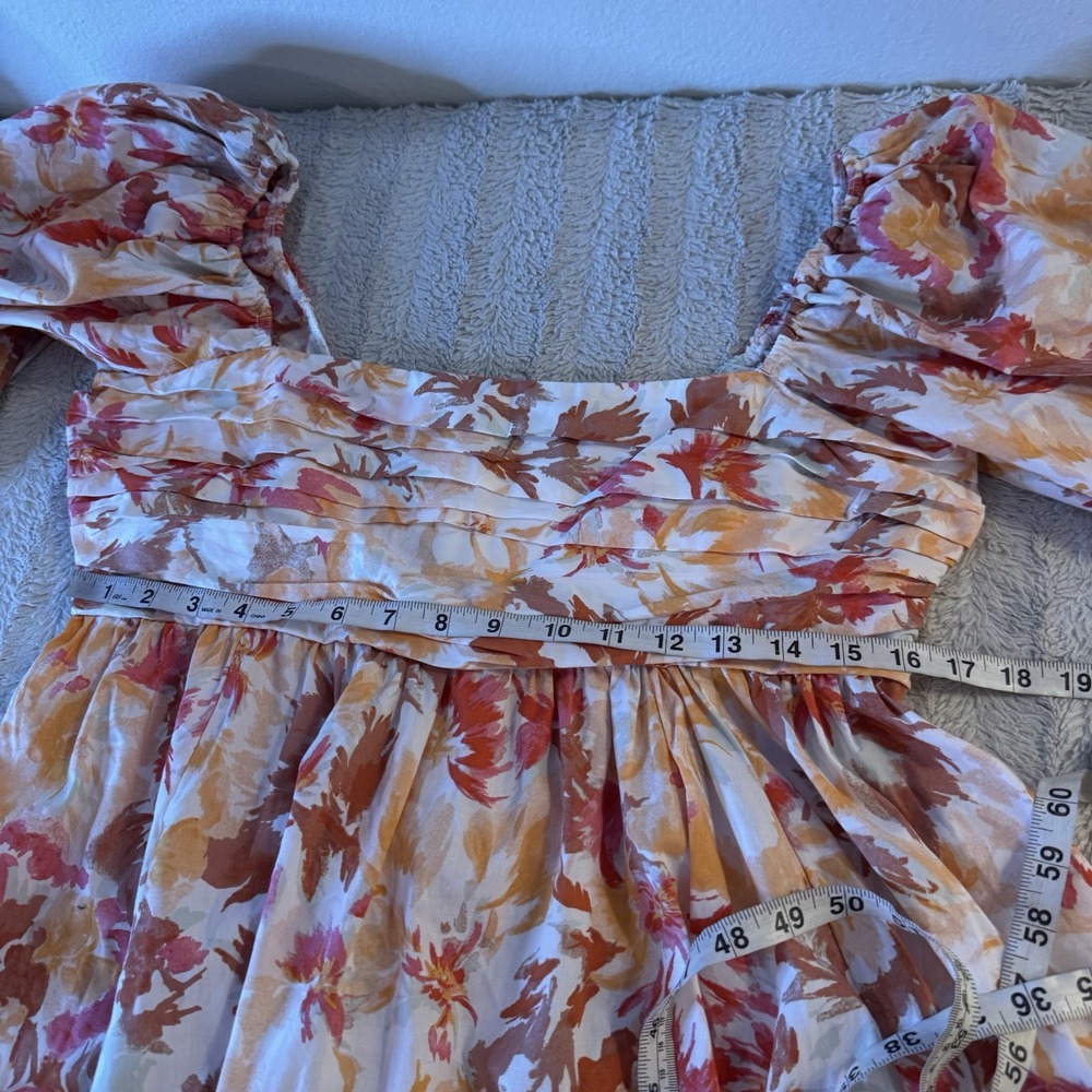 Abercrombie &‎ Fitch Women's Large Emerson Poplin Puff Sleeve Mini Dress Floral - Picture 13 of 14